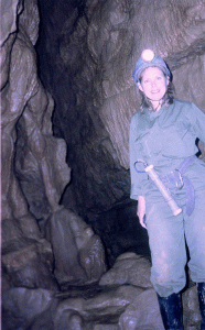 Patricia Fentie in Cheddar Caves
