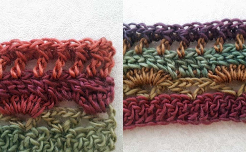 front post half double crochet