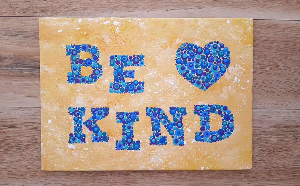 Be Kind Dot Painting