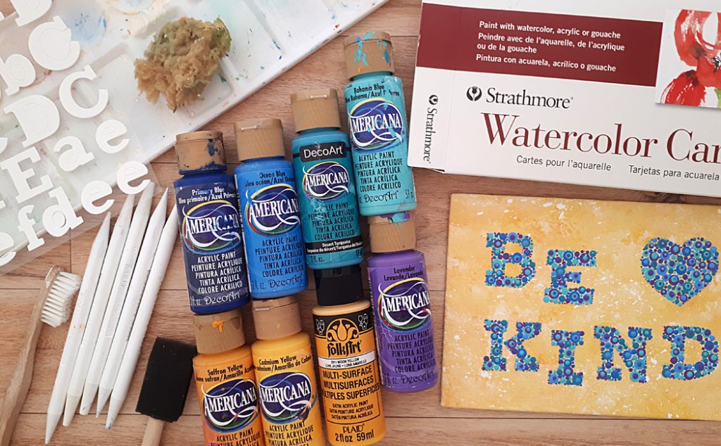 Be Kind Dot Painting Supply List