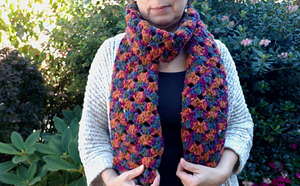 how to crochet a fall scarf