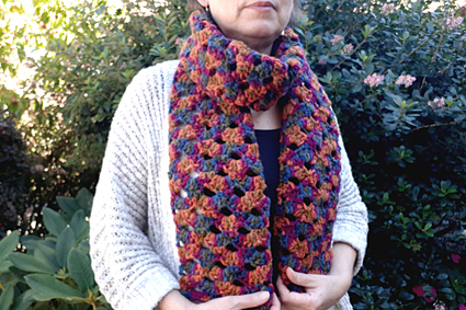 easy crocheted fall scarf