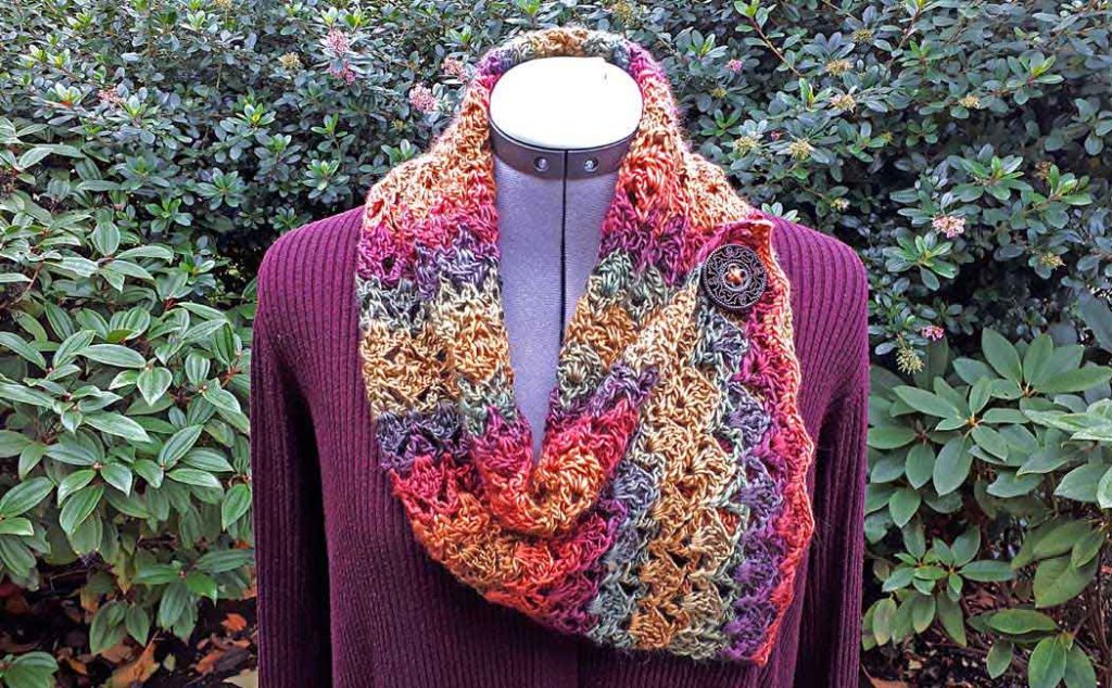 Crocheted Fall cowl