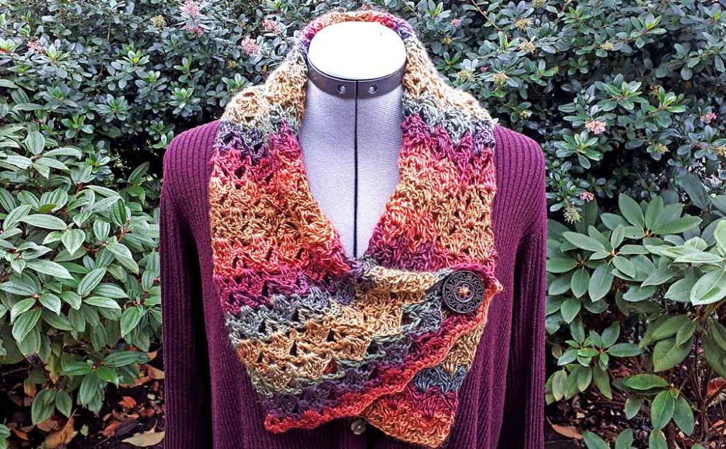 how to crochet a fall cowl one button
