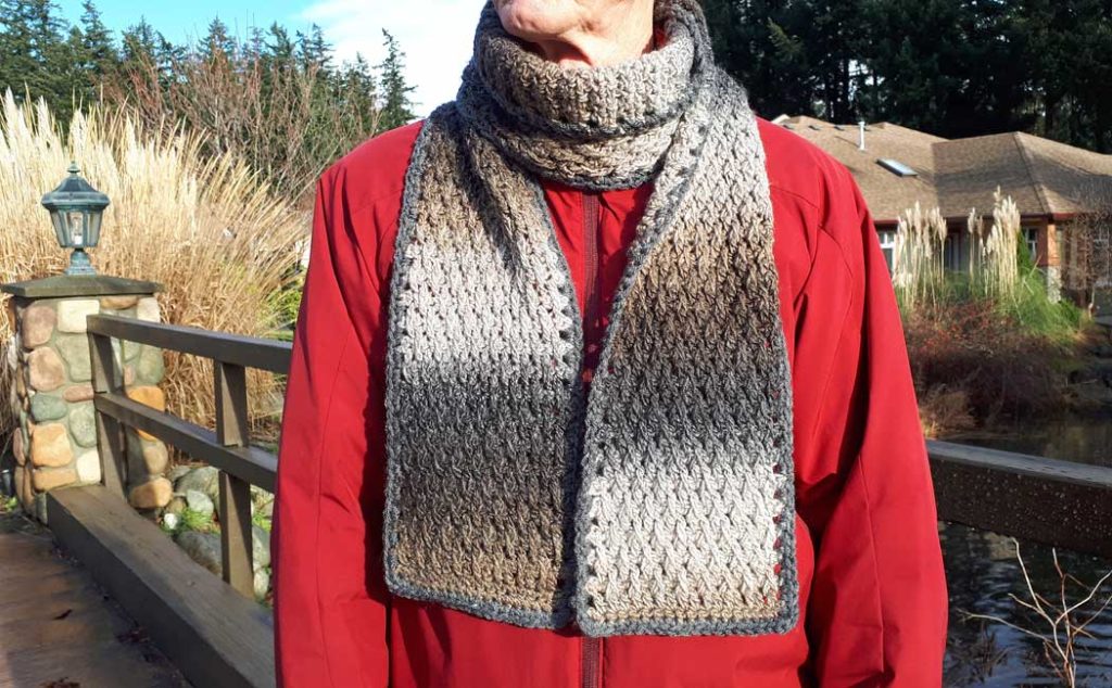 how to crochet a man's scarf: for beginners