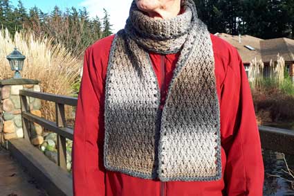 how to crochet a man's scarf for beginners