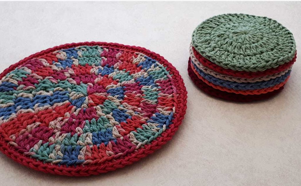 crocheted coasters