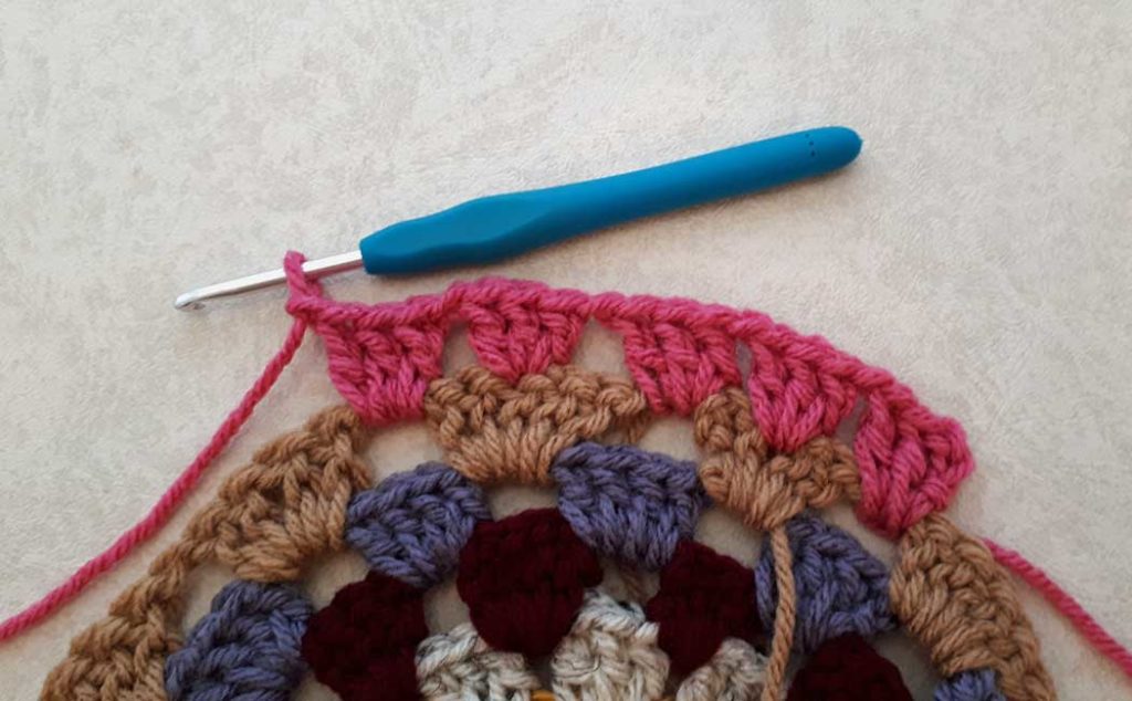 crocheted round granny