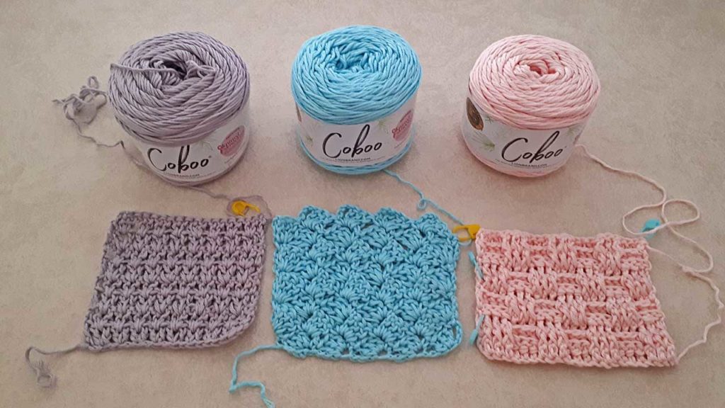 how do design a crocheted blanket swatch samples