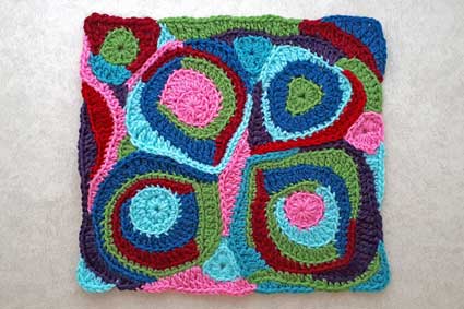 Freeform crochet joining scrumbles together