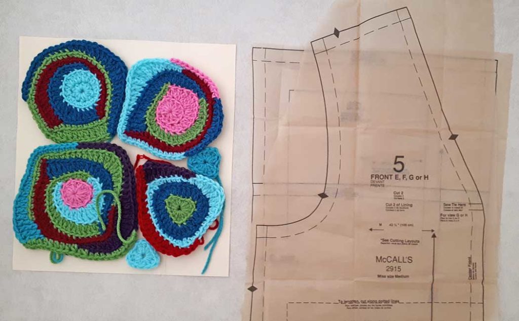 Freeform Crochet Pattern pieces