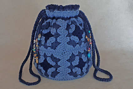 how to crochet a granny square bag part two