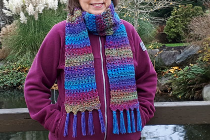 Beginner friendly crocheted scarf