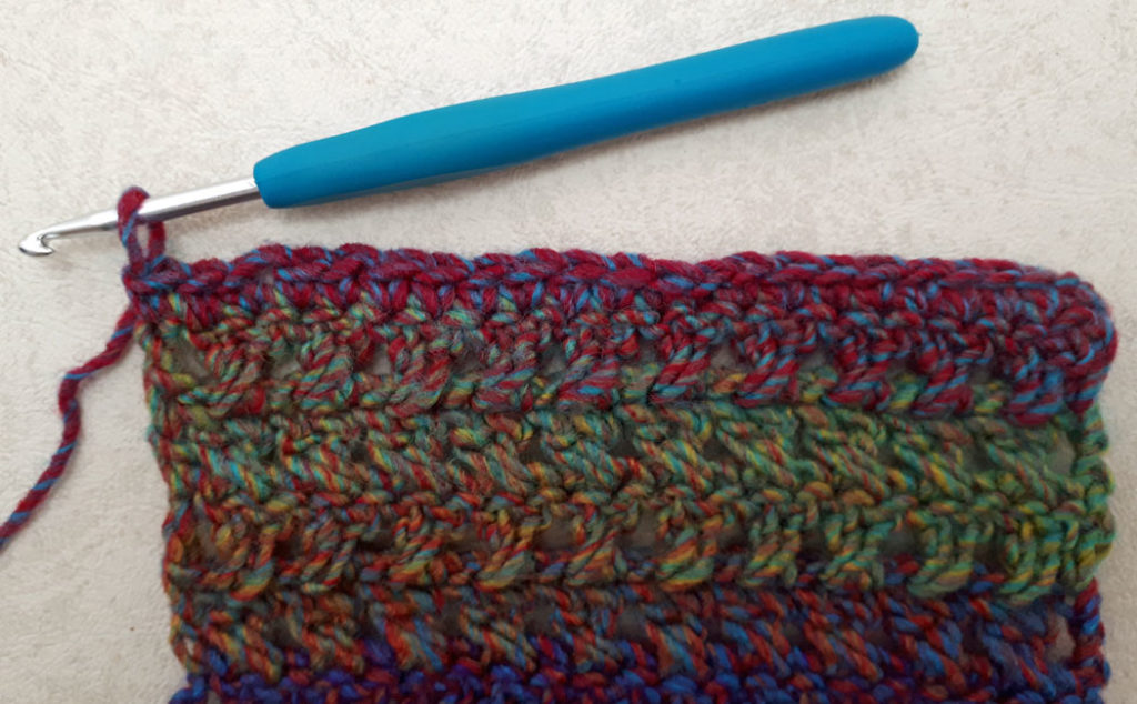 easy crocheted scarf last row
