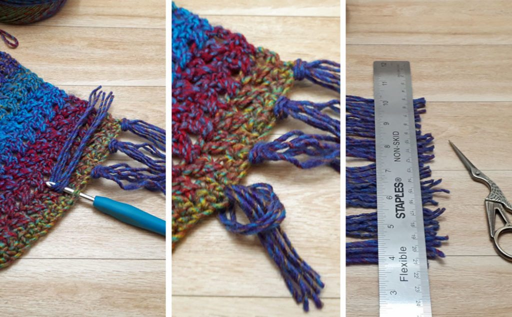 easy crocheted scarf tassels