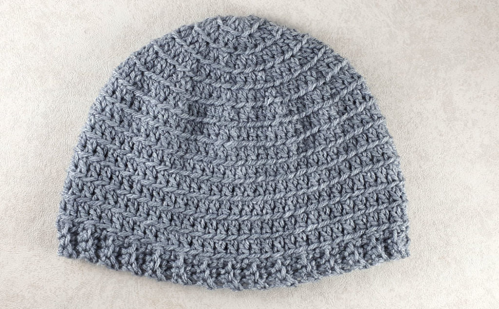 Super easy crocheted beanie number 4 medium weight yarn