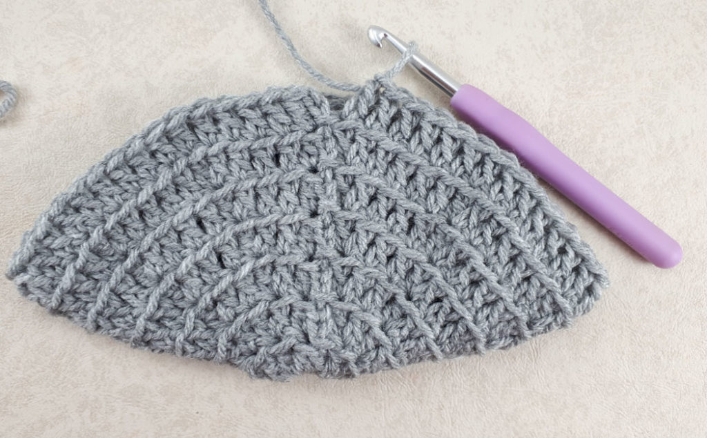 Super easy crocheted beanie round seven