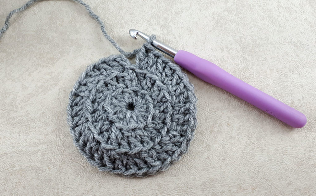 Super easy crocheted beanie round three