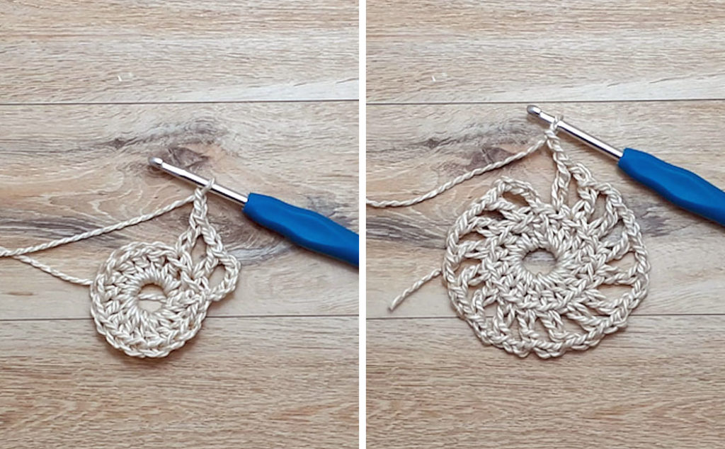 Crocheted Old Time Lace Square round two
