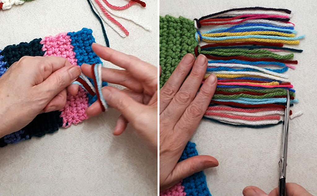 Easiest Crocheted Scarf Ever tassels