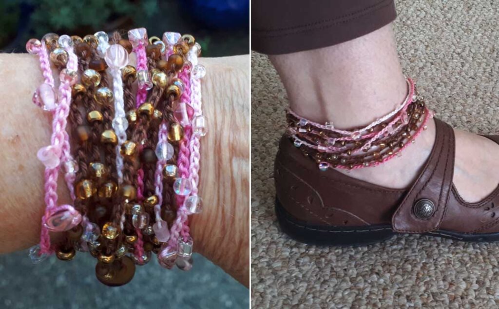 Easy Crocheted Bracelet Anklet