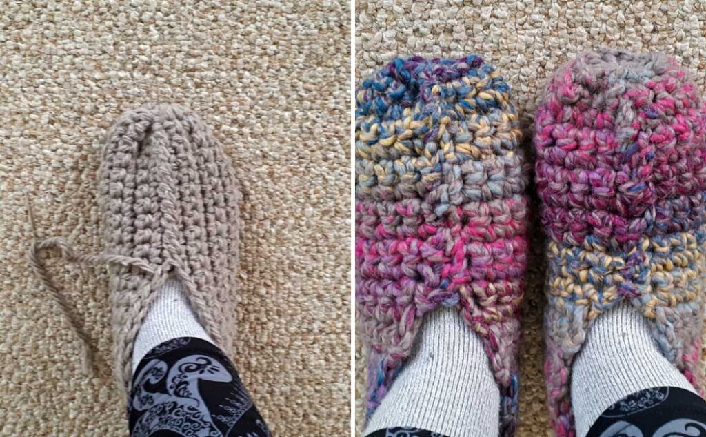cozy crocheted slippers