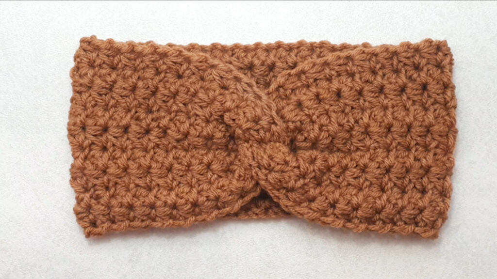 crocheted headband with a twist