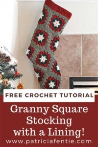 Granny Square Christmas Stocking ~ With a Lining! - Create and Crochet