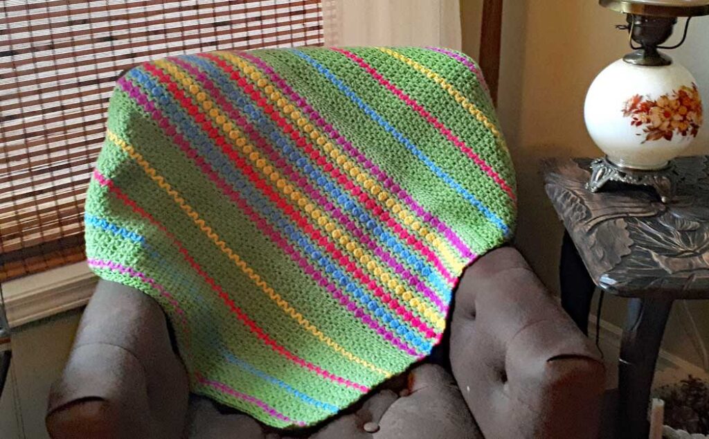 Crocheted Spring Lap Blanket for Donation