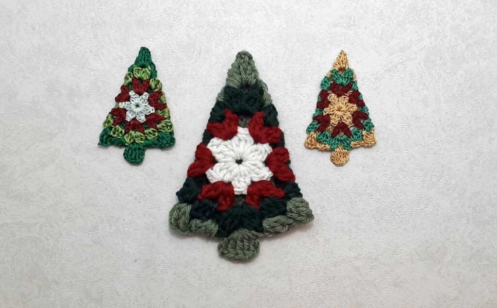 Granny Square Christmas Tree ~ 3 Ways ornaments