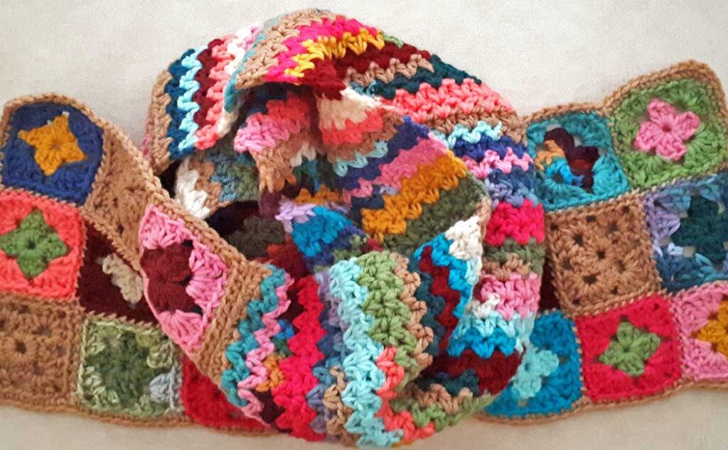 Crocheted Stash Buster Scarf