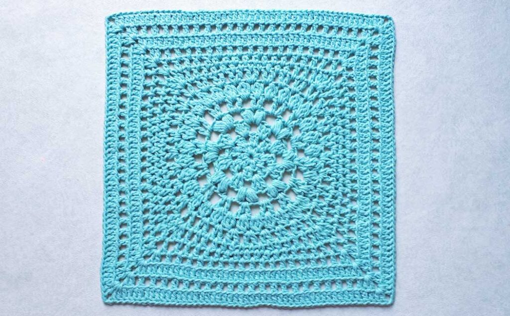 Large crocheted square motif