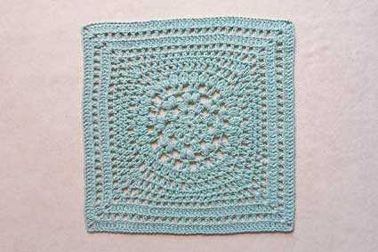 large crocheted granny square