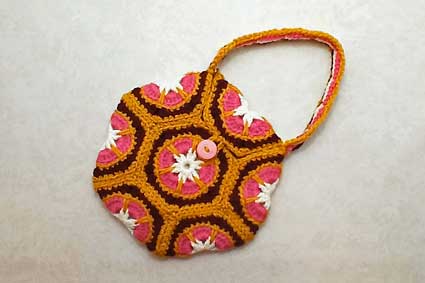Crocheted Hexagon Purse